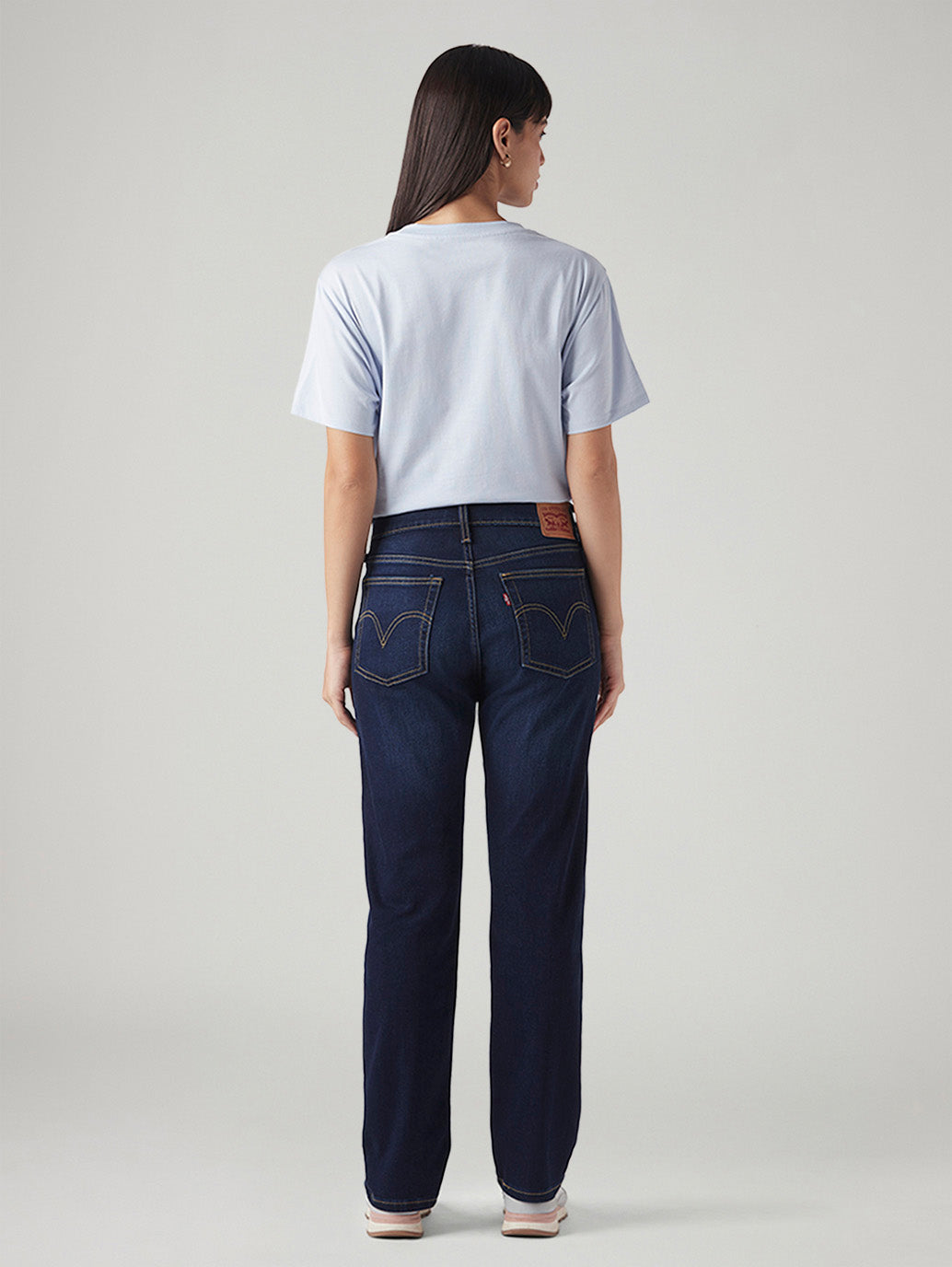 Women's Indigo Wedgie Straight Fit High Rise Jeans