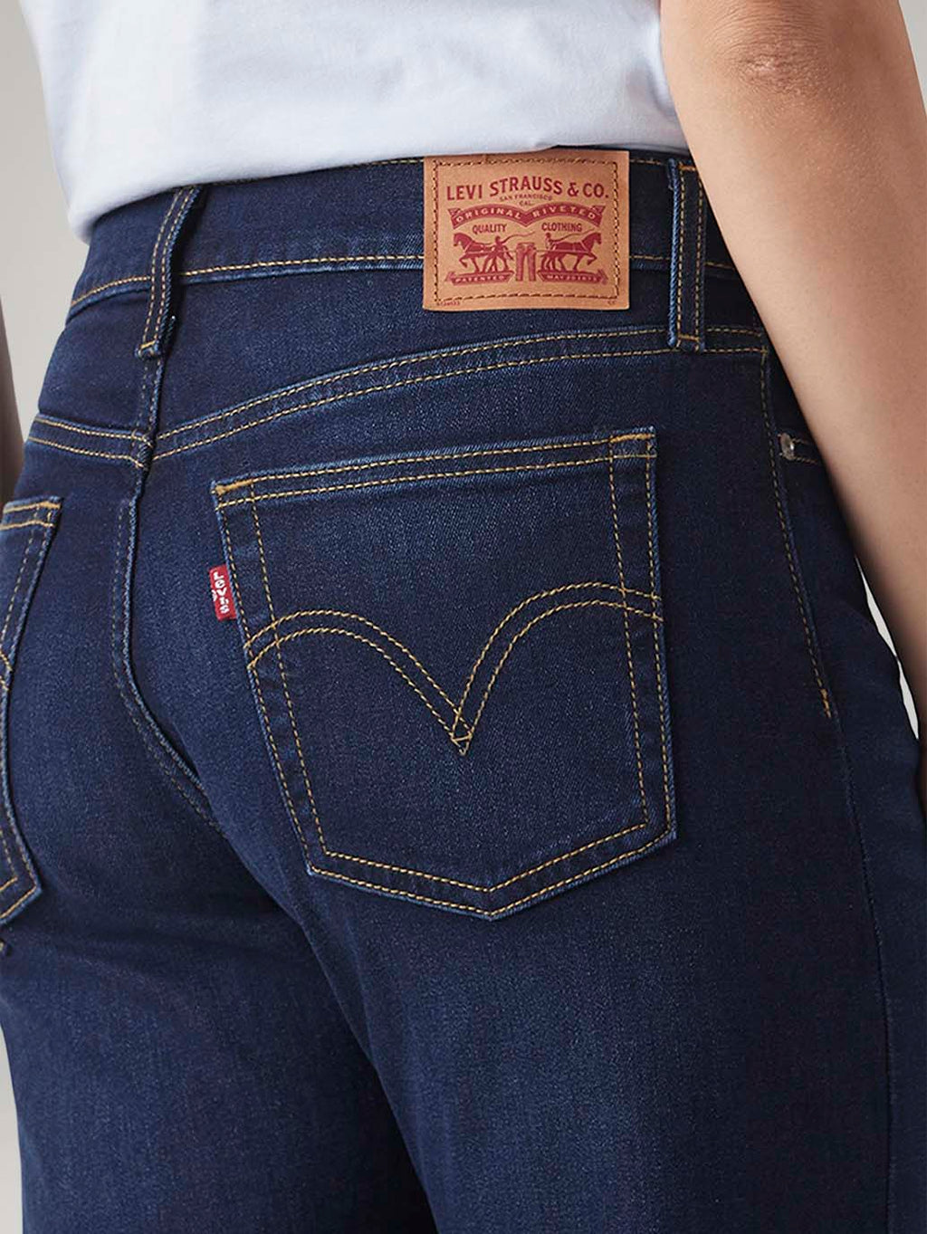Women's Indigo Wedgie Straight Fit High Rise Jeans