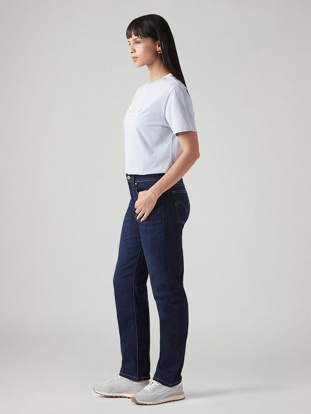 Women's Indigo Wedgie Straight Fit High Rise Jeans