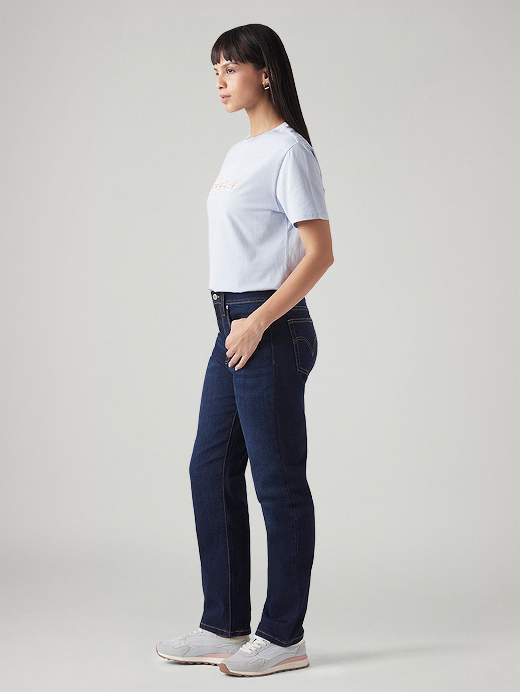 Women's Indigo Wedgie Straight Fit High Rise Jeans
