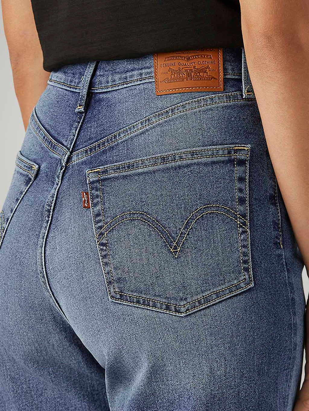 Women's Light Indigo Loose Fit High Rise Jeans
