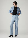 Women's Light Indigo Loose Fit High Rise Jeans