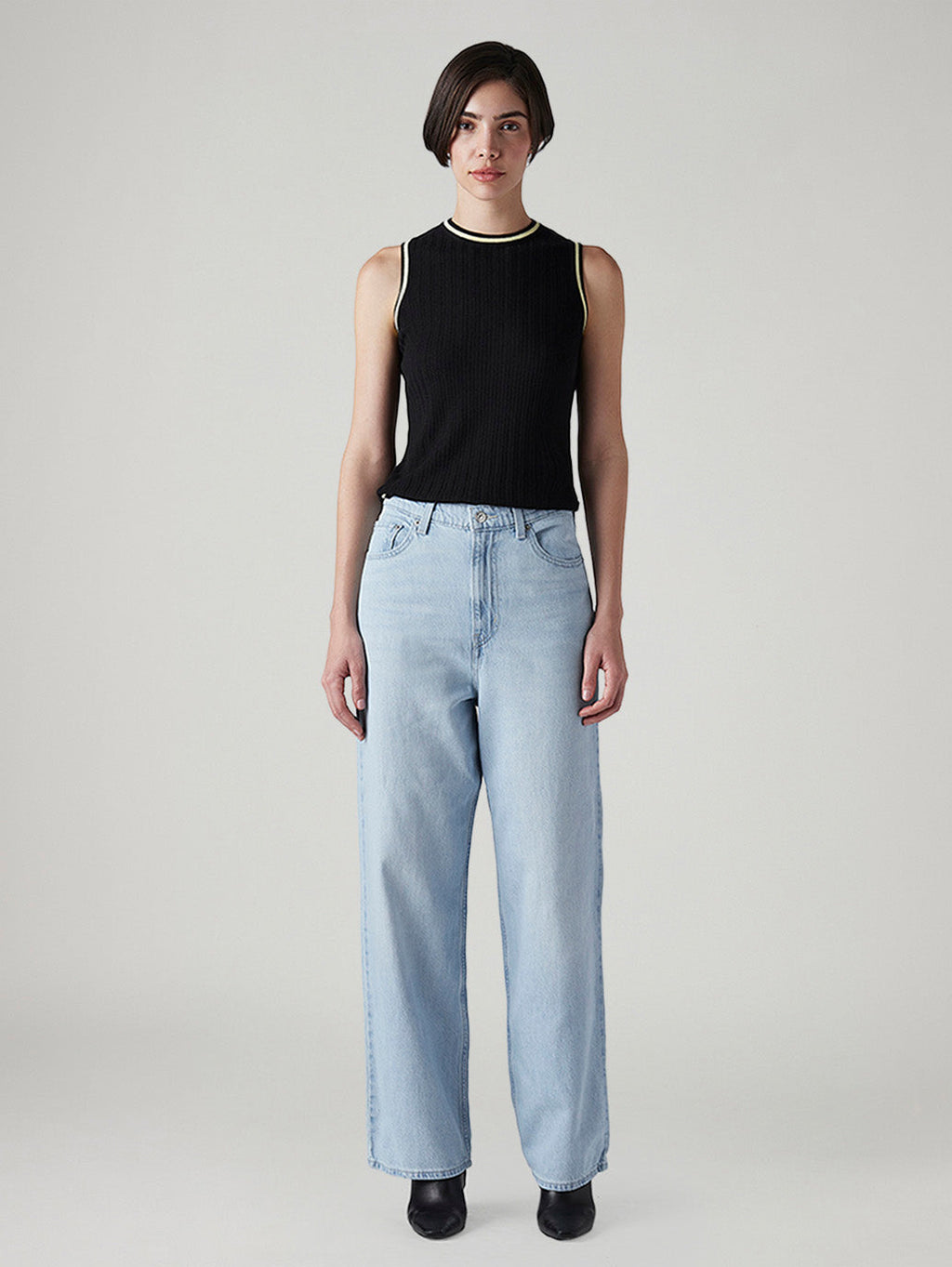 Women's Light Indigo Loose Fit High Rise Jeans
