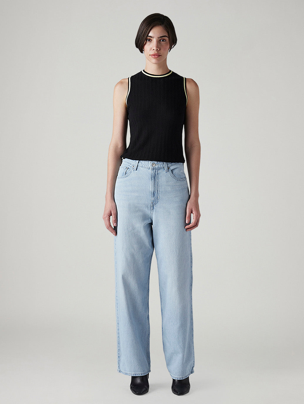 Women's Light Indigo Loose Fit High Rise Jeans