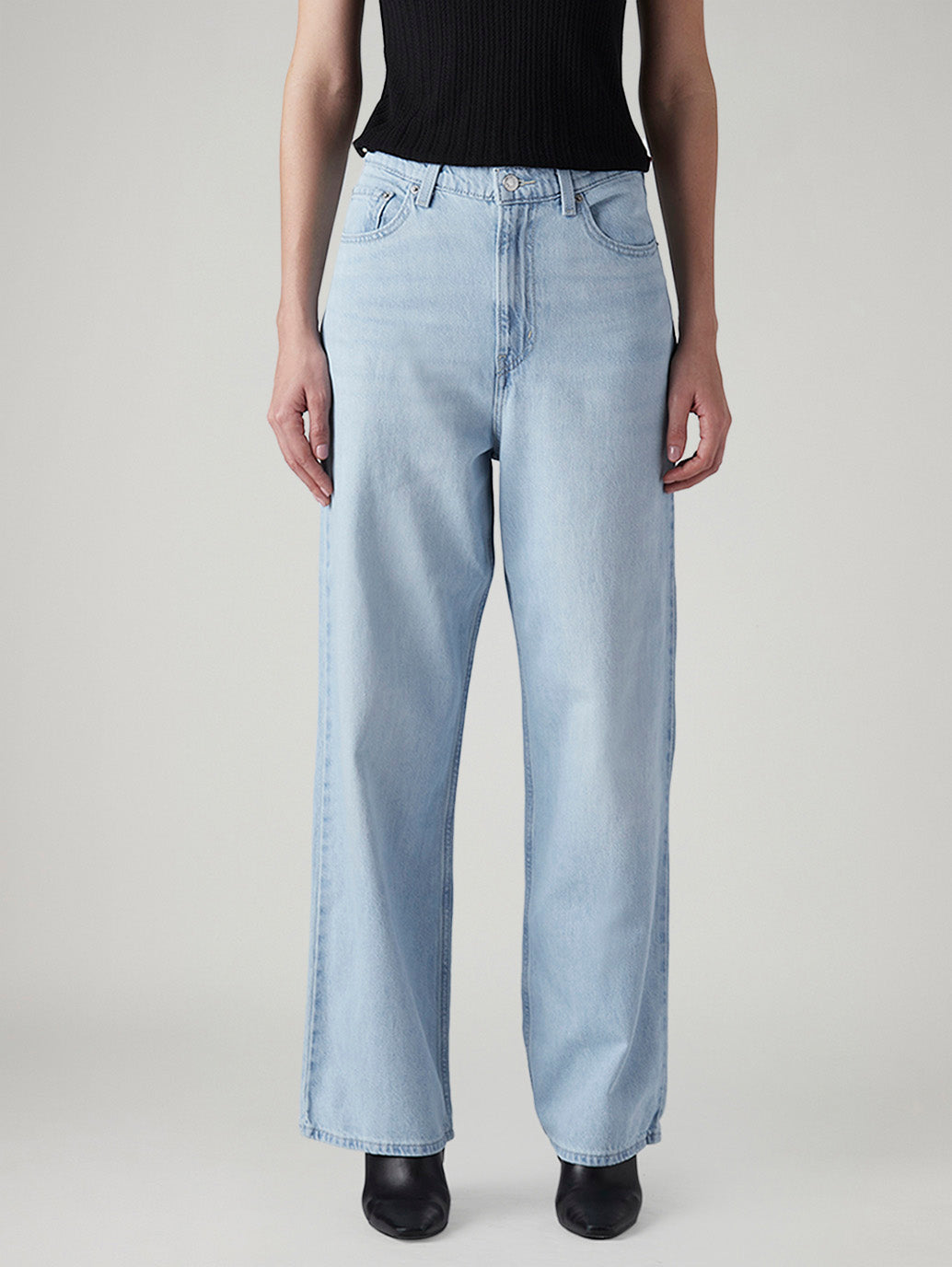 Women's Light Indigo Loose Fit High Rise Jeans