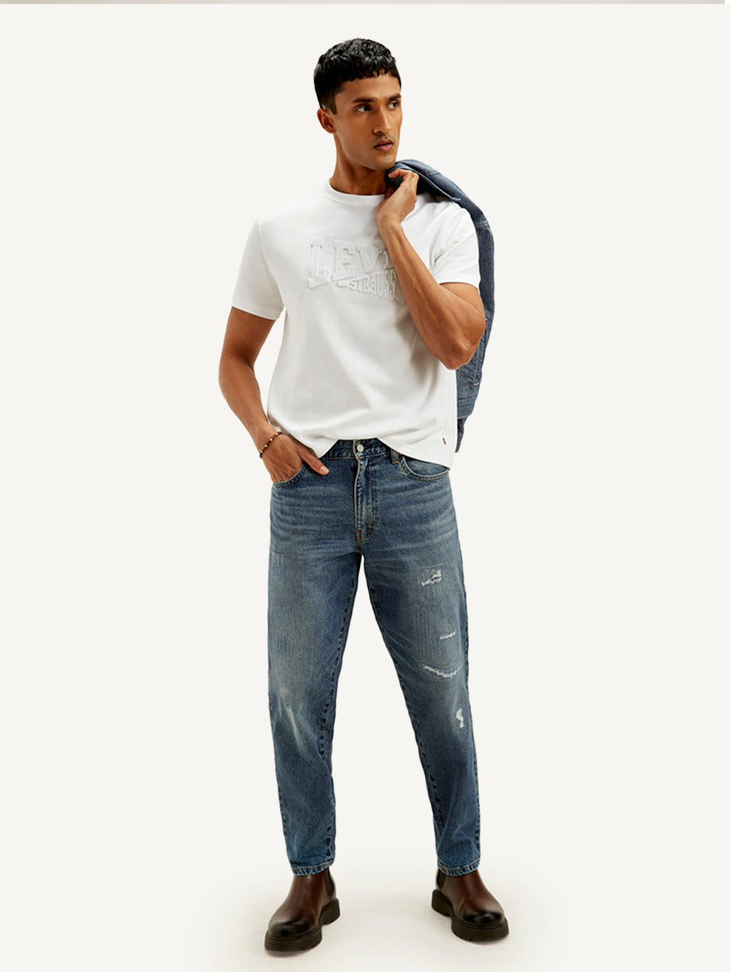 Men's 550'92 Blue Loose Fit Mid Rise Jeans