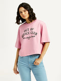 Women's Typographic Print Relaxed Fit T-shirt