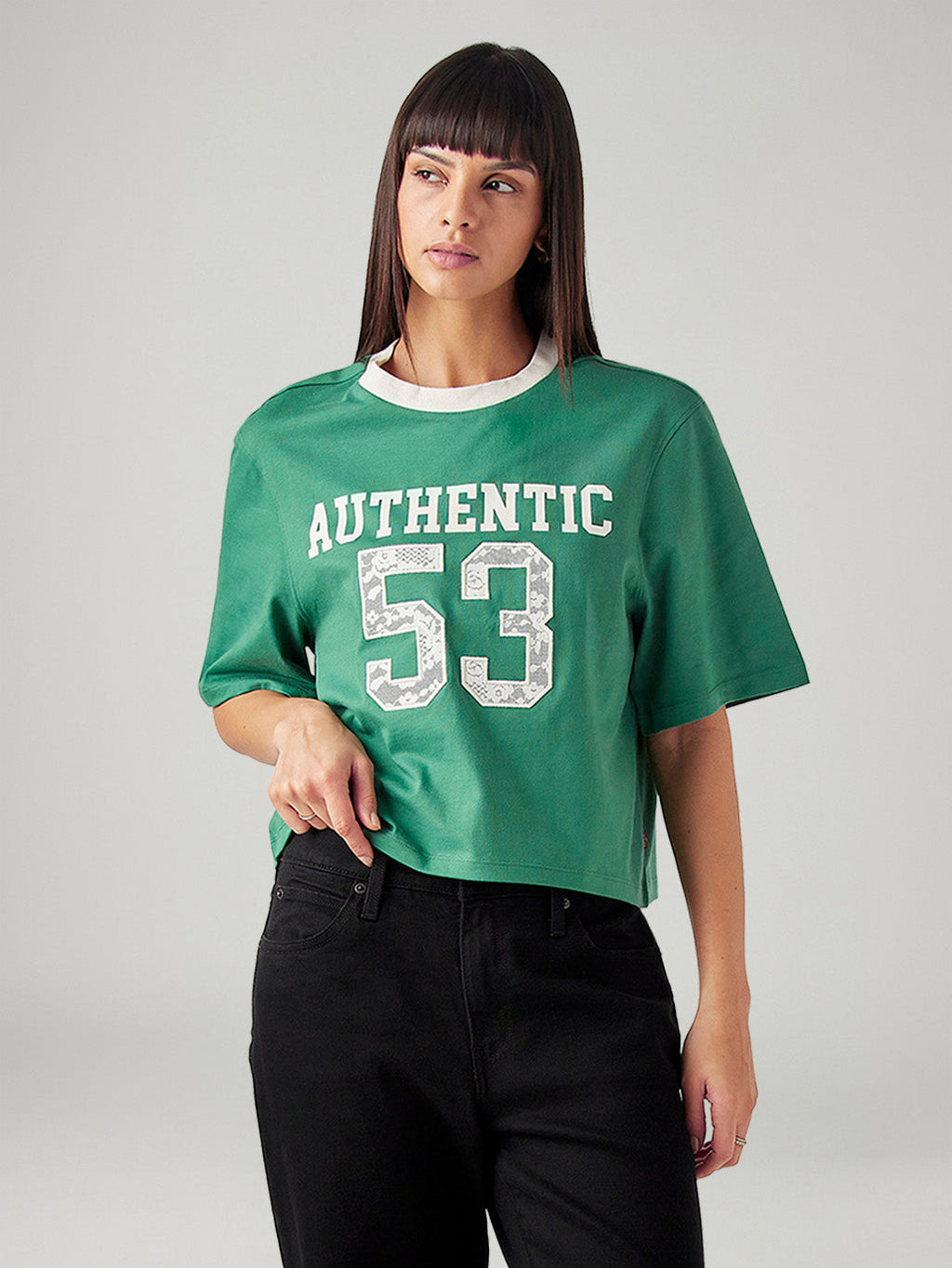 Women's Typography Printed Relaxed Fit T-Shirt