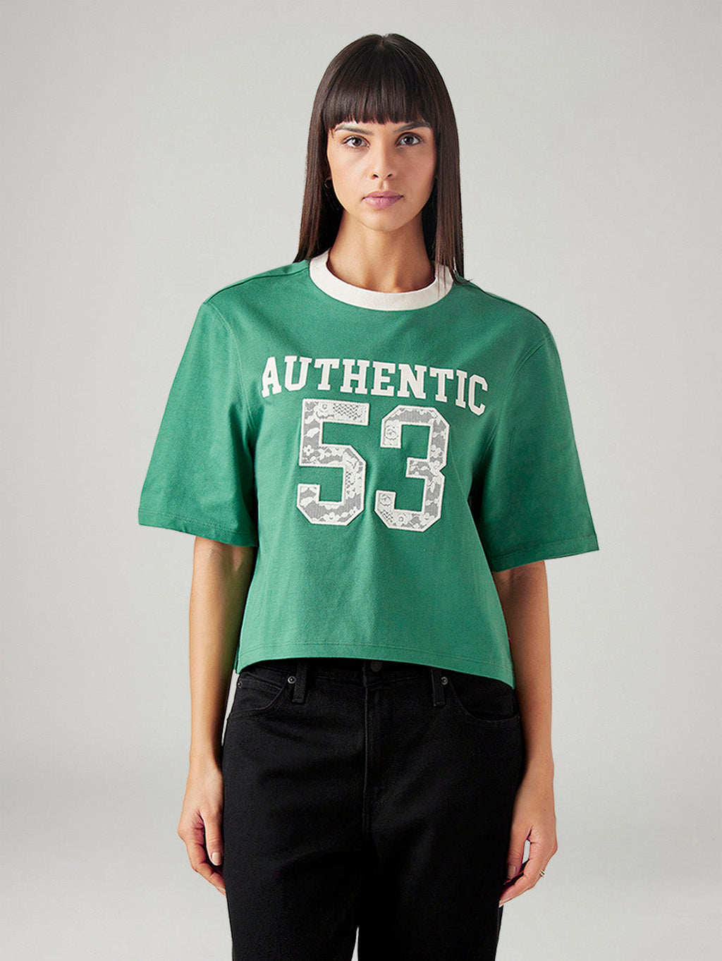 Women's Typography Printed Relaxed Fit T-Shirt