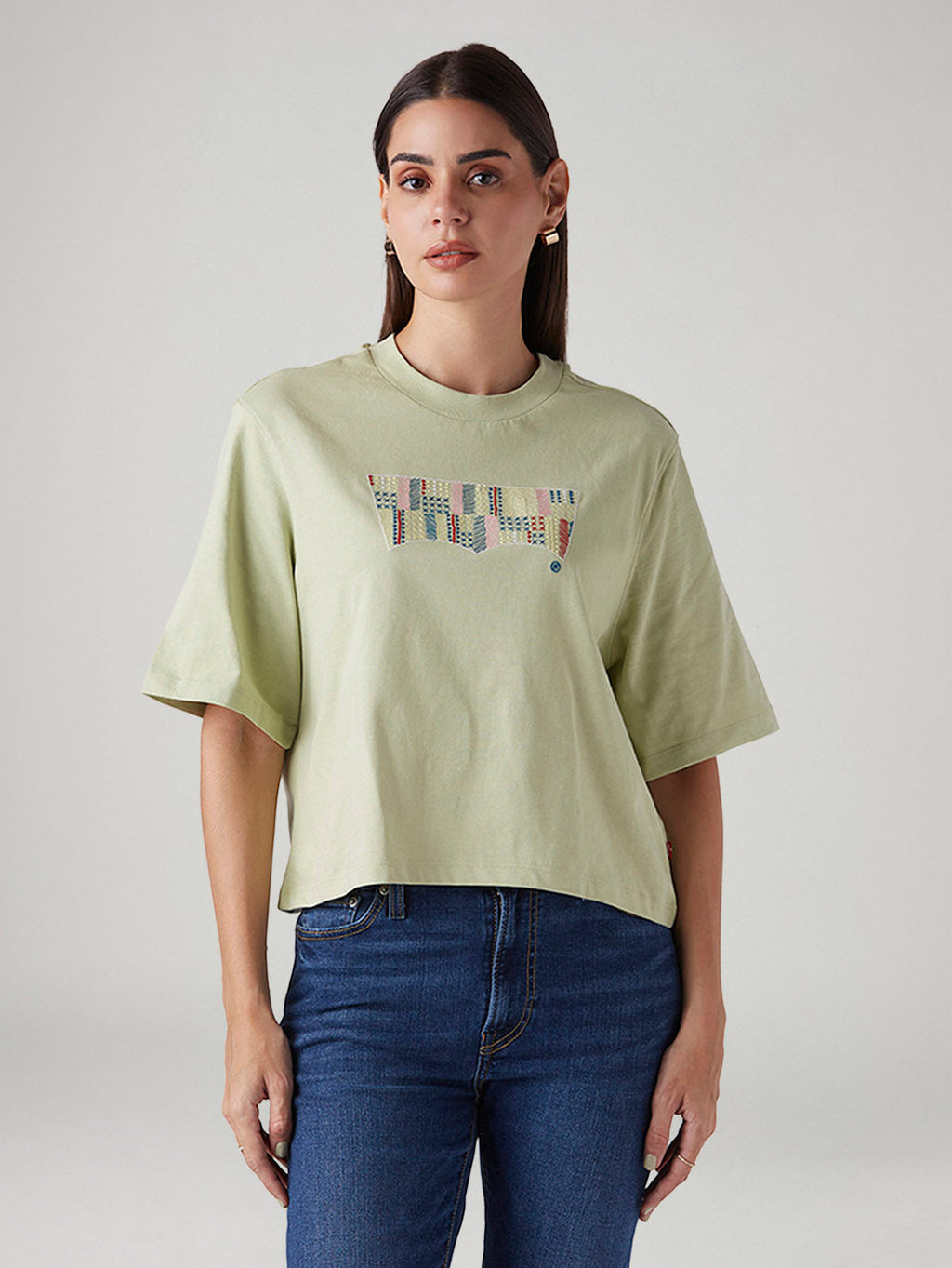 Women's Embroidered Relaxed Fit Embroidery T-Shirt