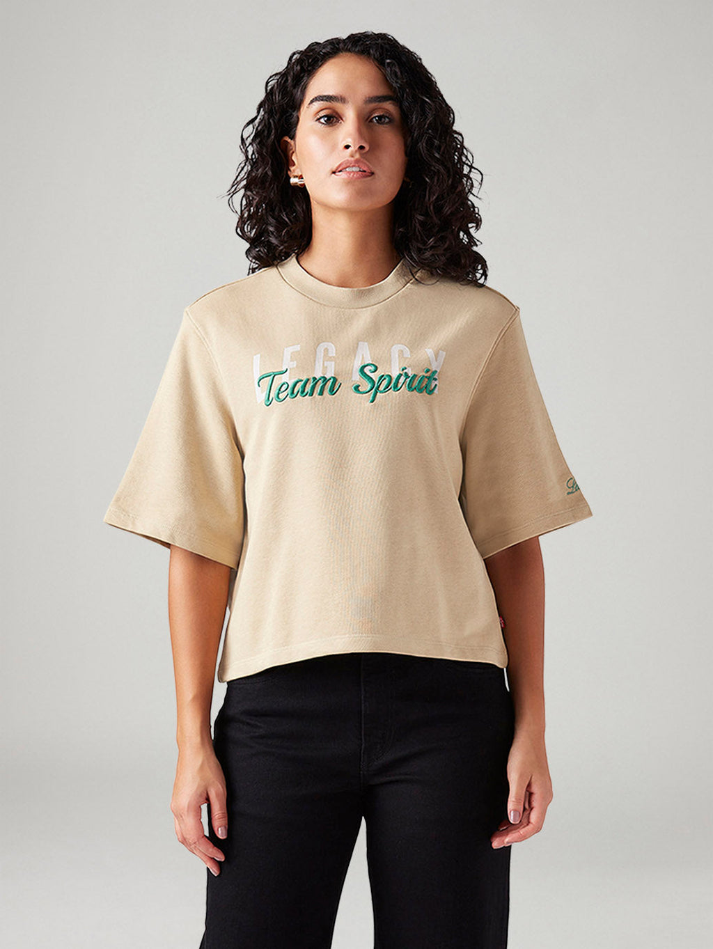 Women's Embroidered Relaxed Fit T-Shirt
