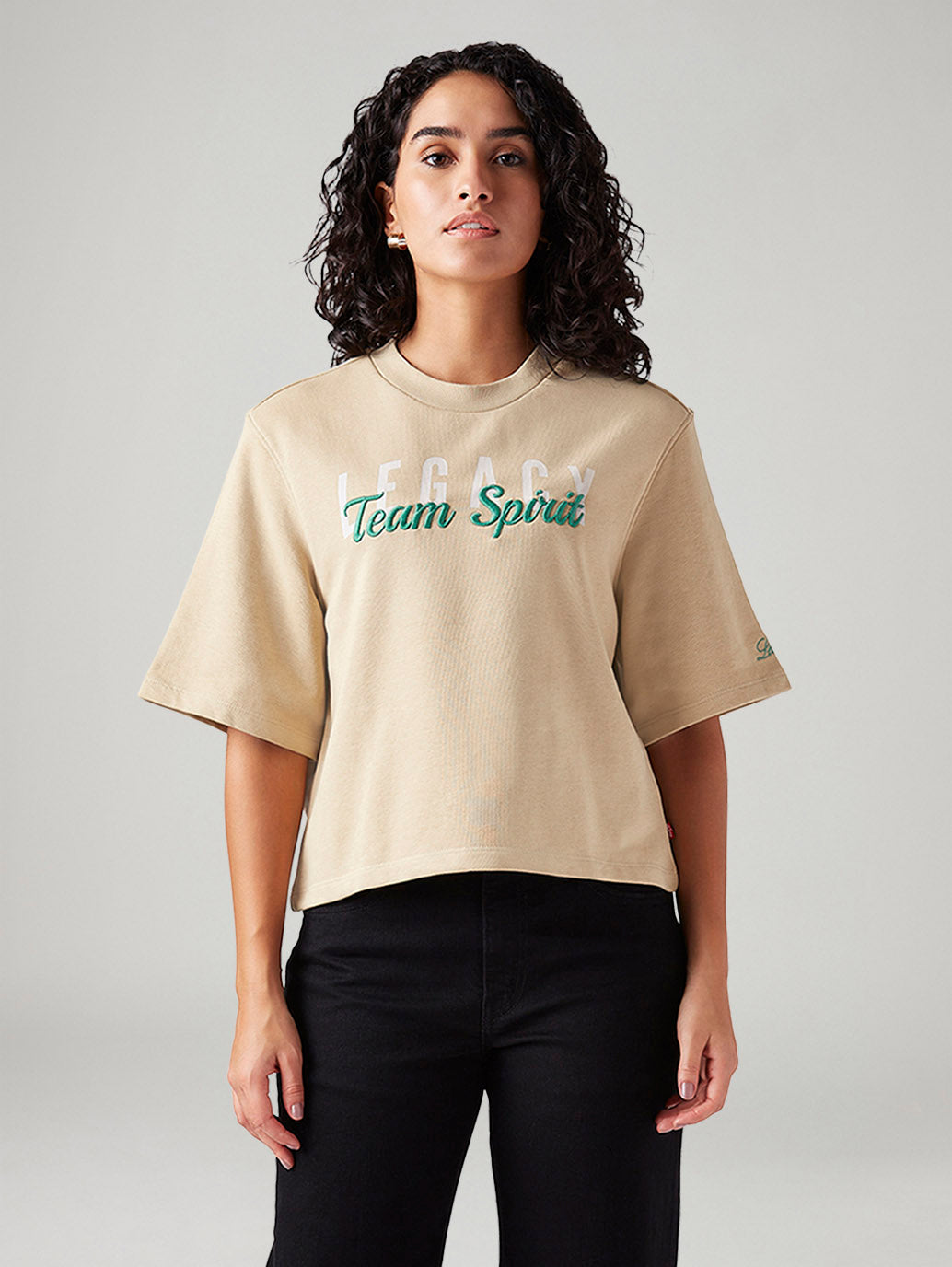 Women's Embroidered Relaxed Fit T-Shirt