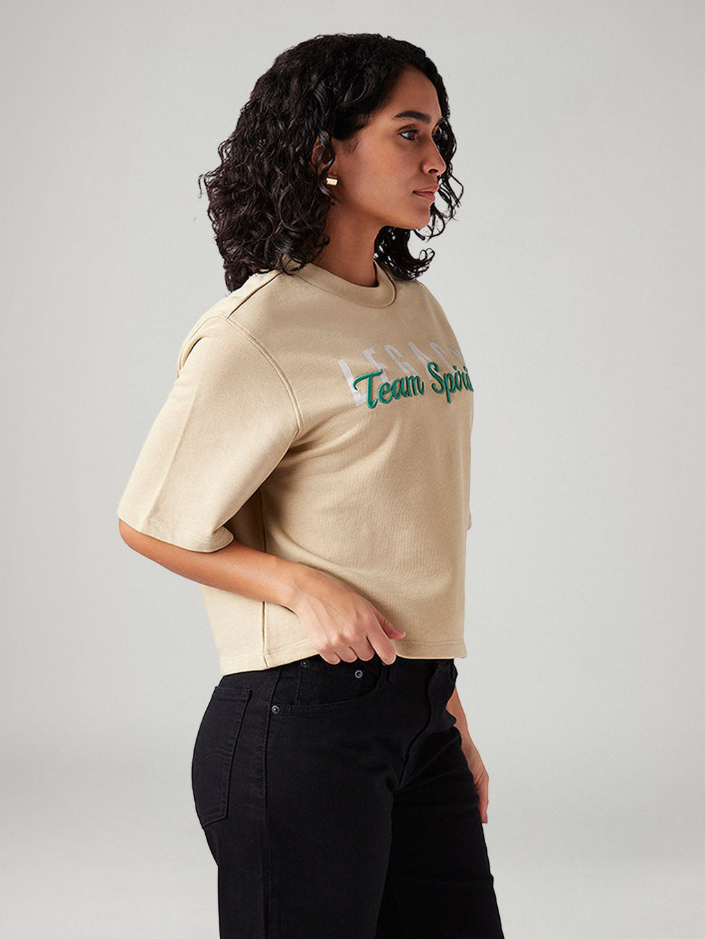 Women's Embroidered Relaxed Fit T-Shirt