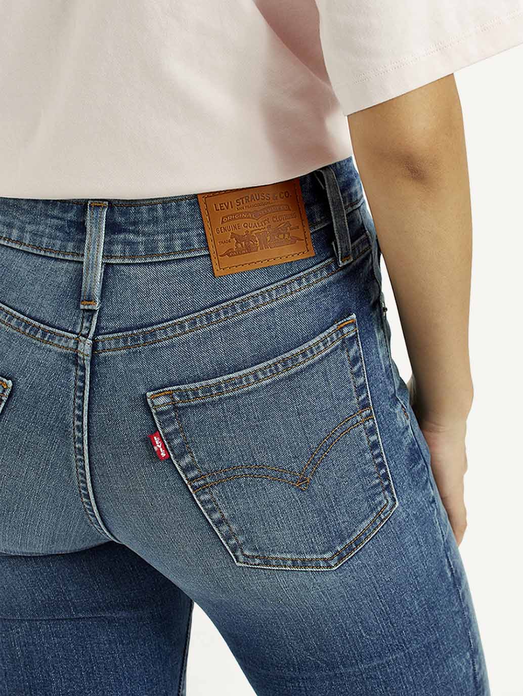 Women's 726 Blue Flared Fit High Rise Jeans