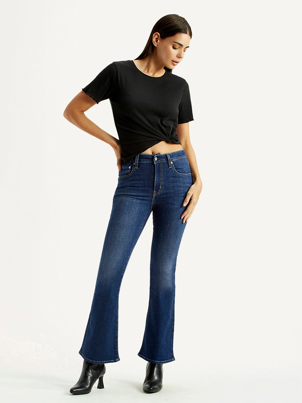 Women's 726 Dark Indigo Flared Fit High Rise Jeans