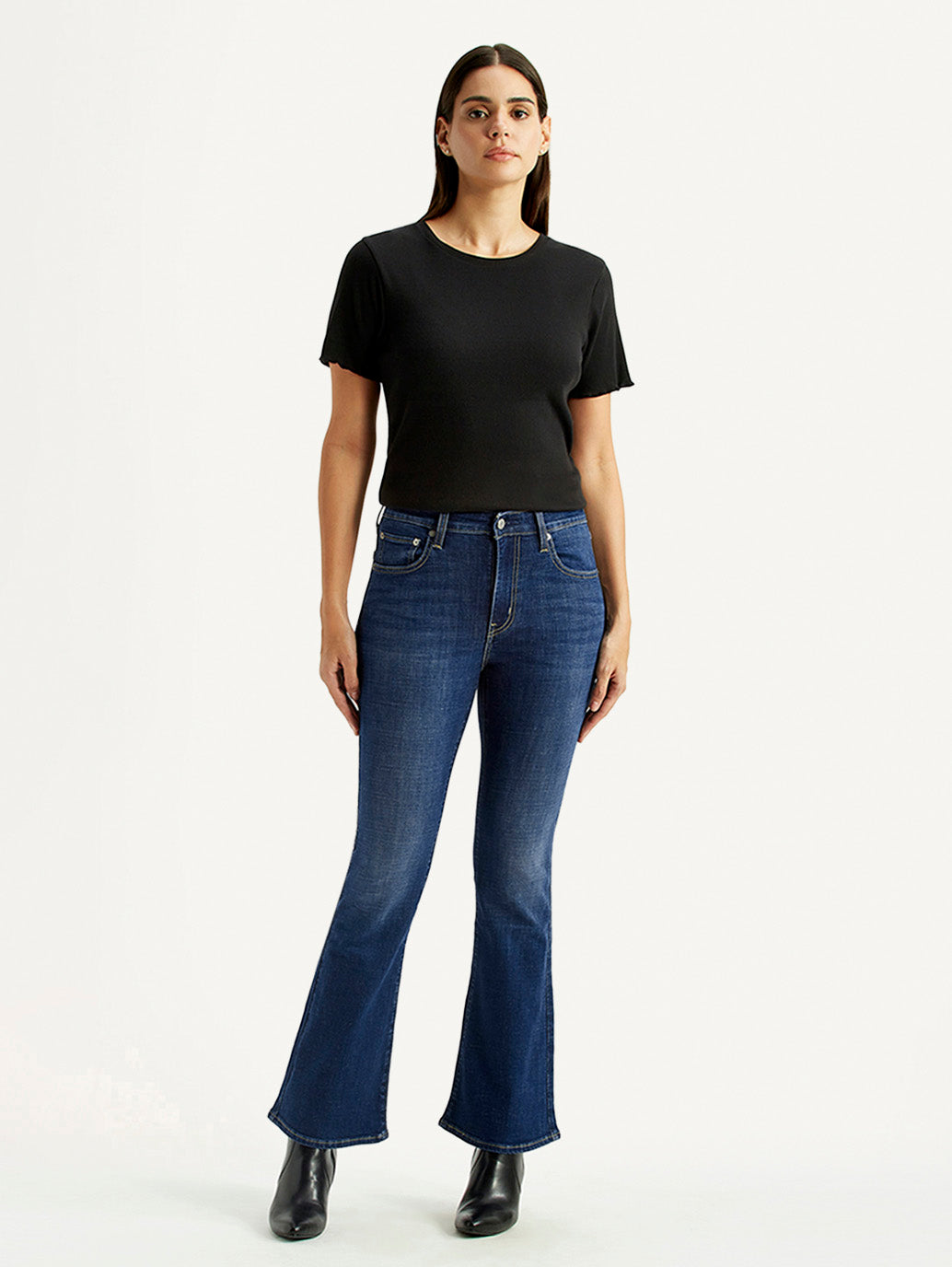 Women's 726 Dark Indigo Flared Fit High Rise Jeans
