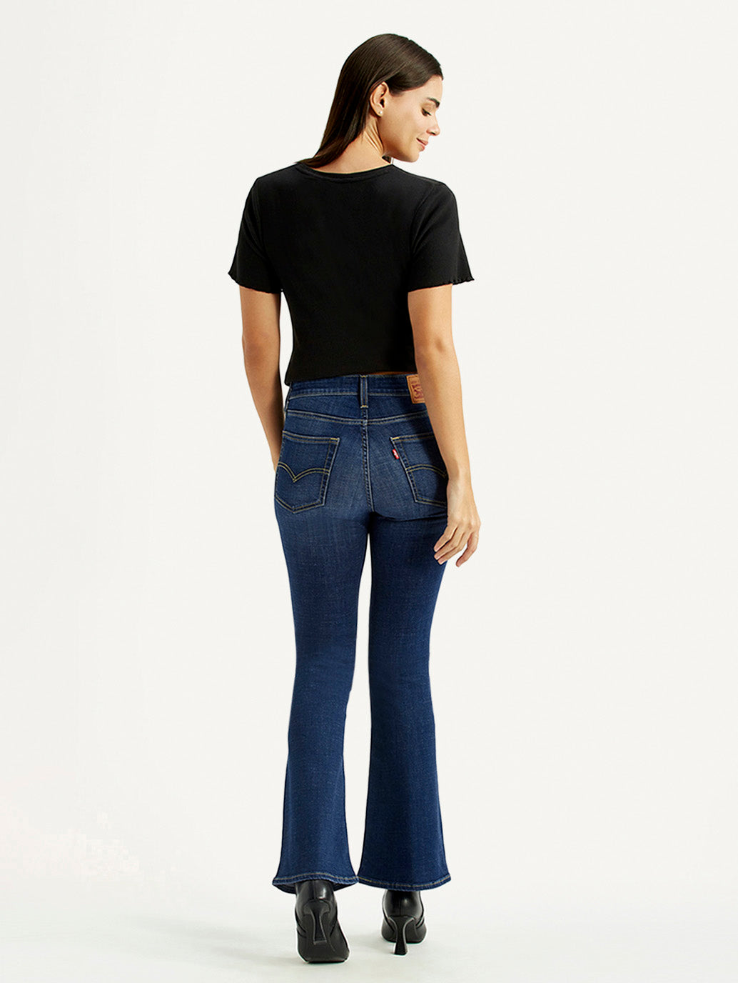 Women's 726 Dark Indigo Flared Fit High Rise Jeans