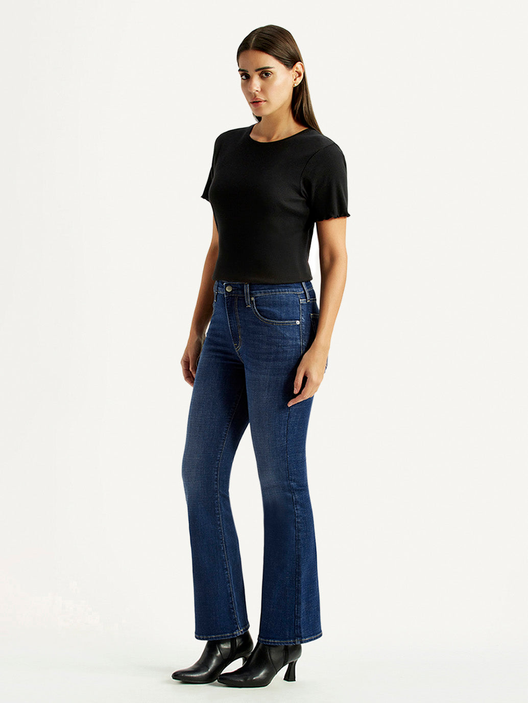 Women's 726 Dark Indigo Flared Fit High Rise Jeans