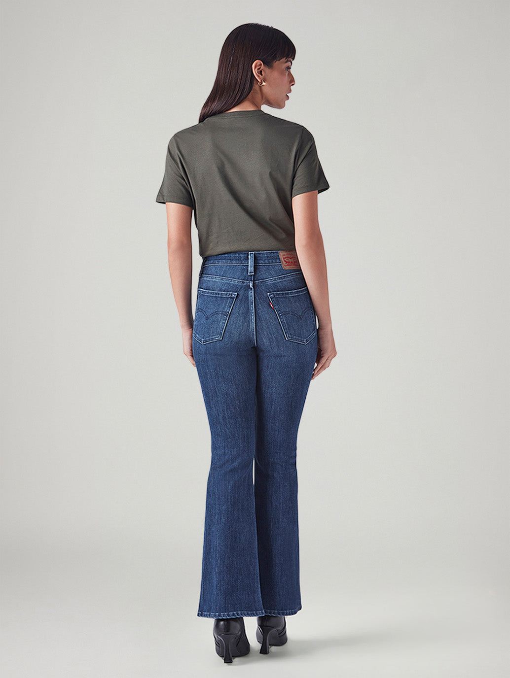 Women's 726 Blue Flared Fit High Rise Jeans