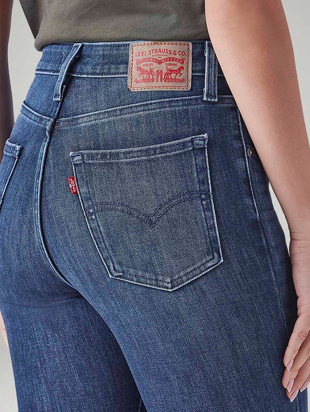 Women's 726 Blue Flared Fit High Rise Jeans
