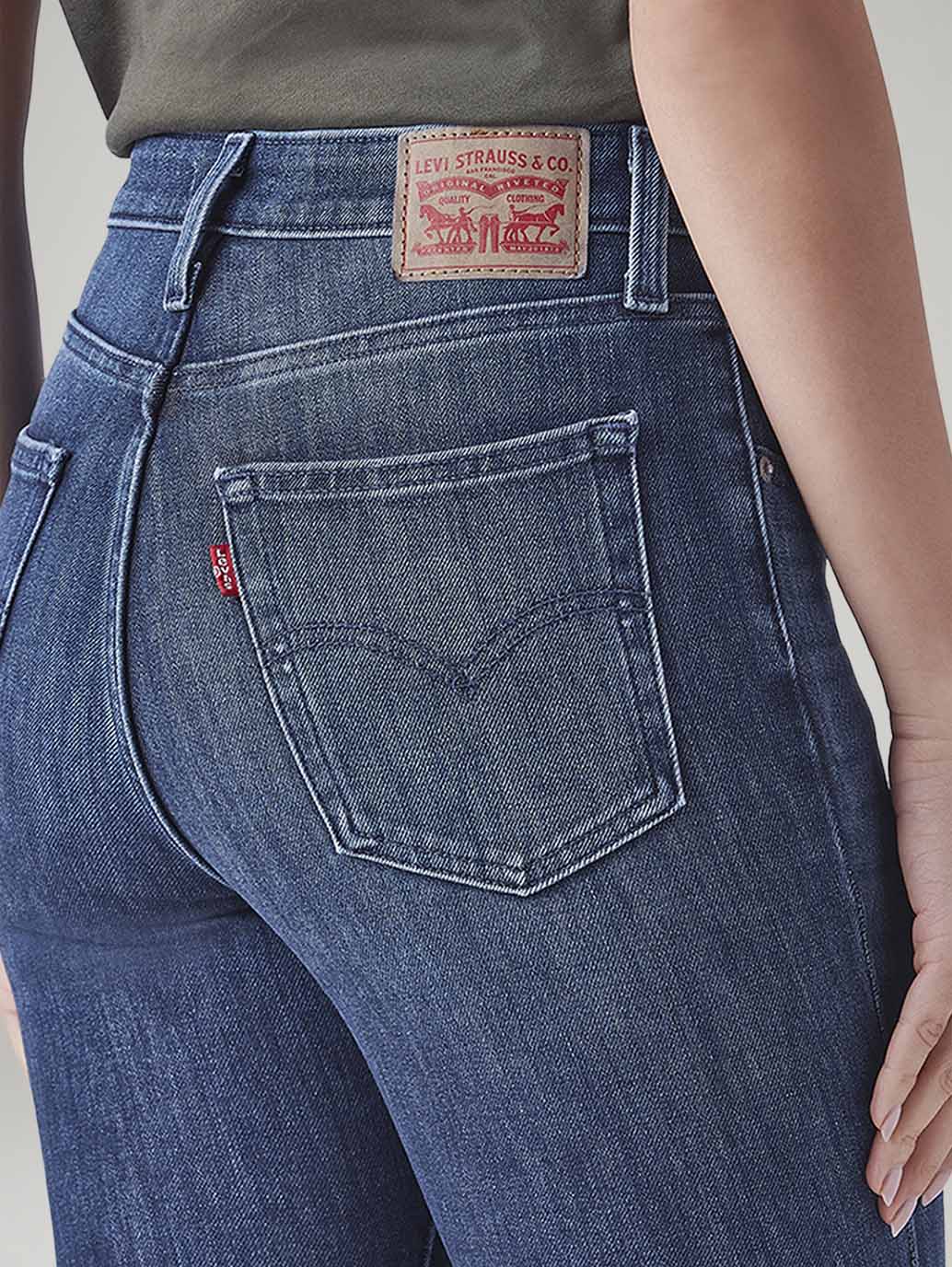 Women's 726 Blue Flared Fit High Rise Jeans