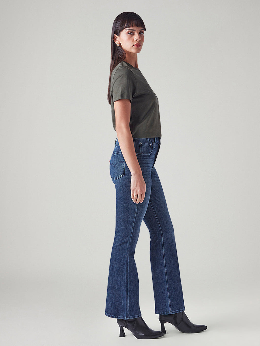 Women's 726 Blue Flared Fit High Rise Jeans