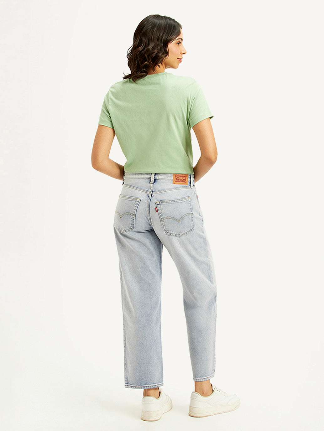 Women's 94 Light Blue Baggy Fit Mid Rise Jeans