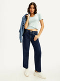 Women's 94 Blue Baggy Fit Mid Rise Jeans