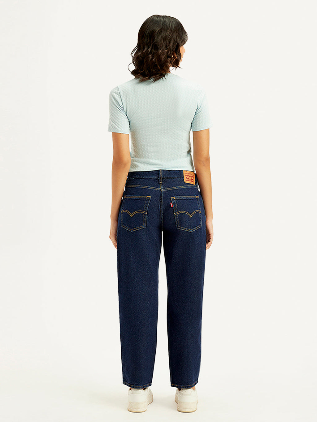 Women's 94 Blue Baggy Fit Mid Rise Jeans