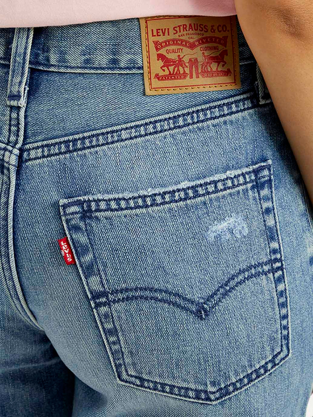 Women's 94 Med Indigo Baggy Fit Mid Rise Jeans