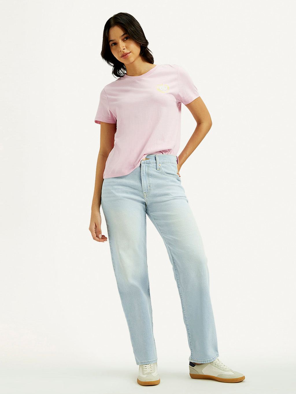 Women's 94 Light Indigo Baggy Fit Mid Rise Jeans
