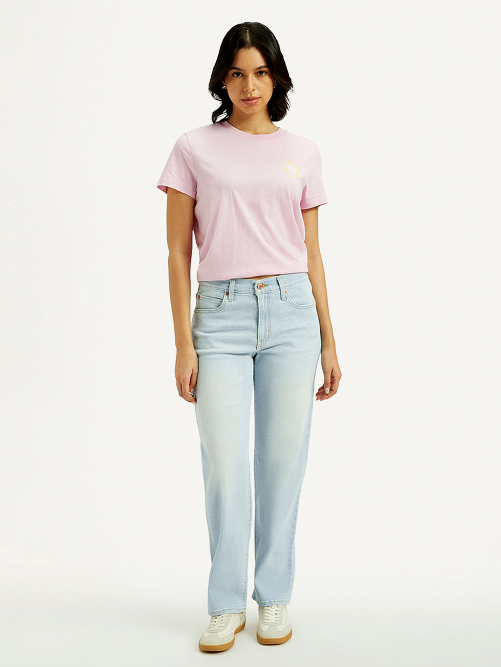 Women's 94 Light Indigo Baggy Fit Mid Rise Jeans