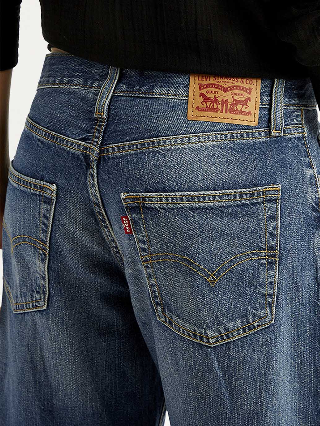Women's 94 Blue Baggy Fit Mid Rise Jeans
