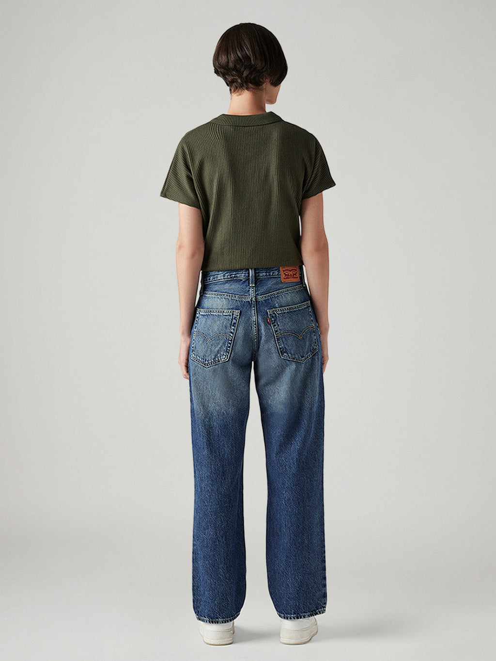 Women's 94 Blue Baggy Fit Mid Rise Jeans
