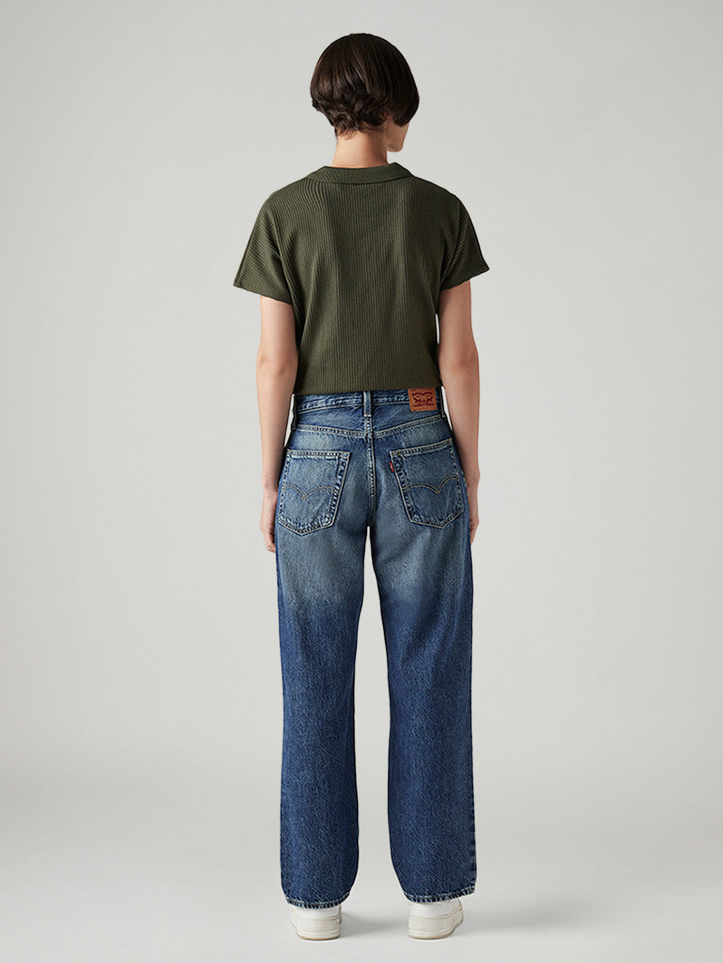 Women's 94 Blue Baggy Fit Mid Rise Jeans