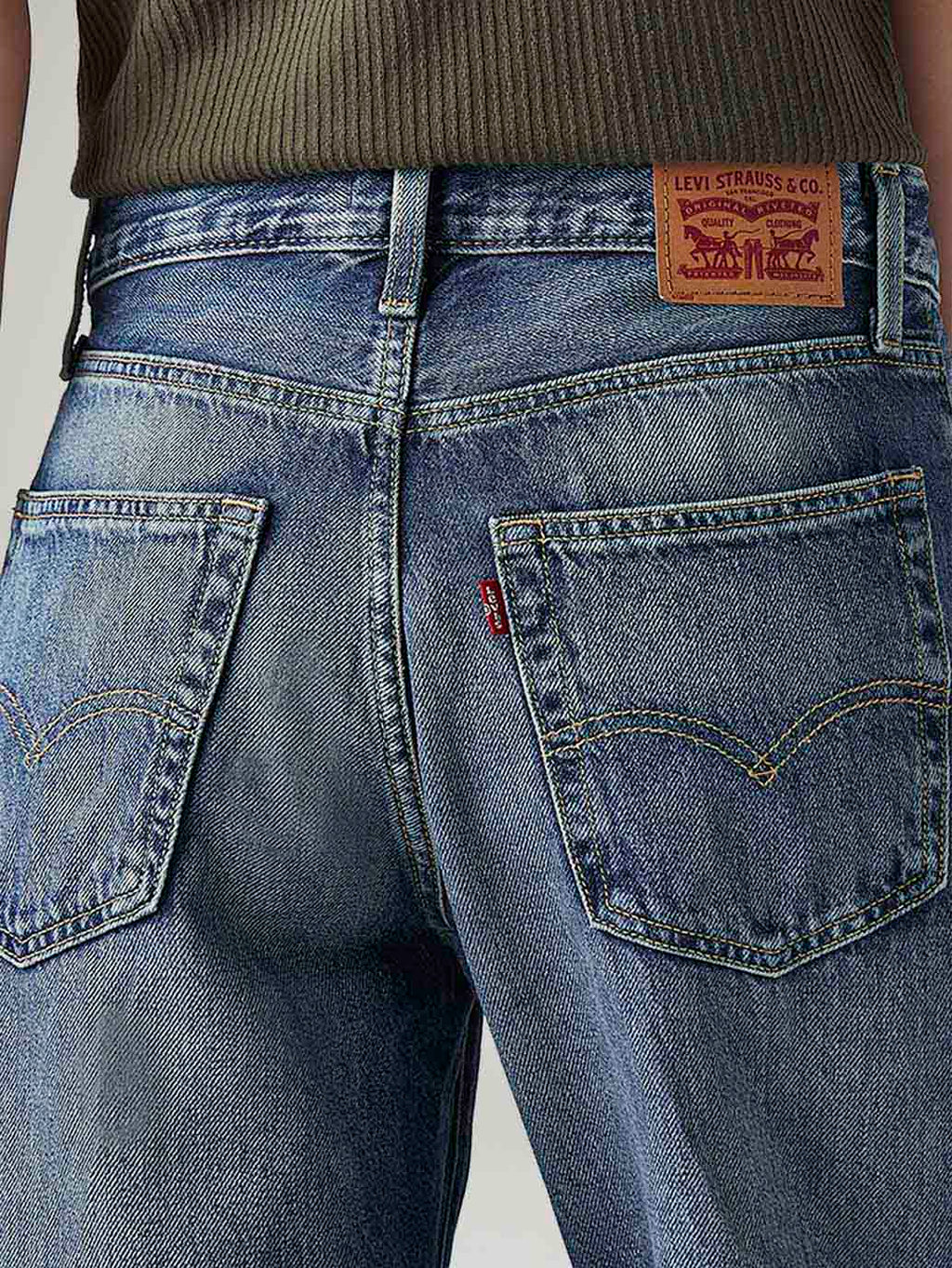 Women's 94 Blue Baggy Fit Mid Rise Jeans