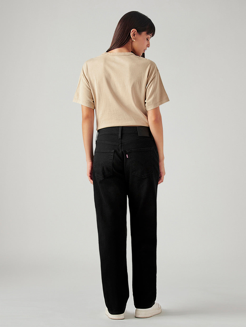 Women's 94 Black Baggy Fit Mid Rise Jeans