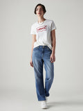 Women's 94 Med Indigo Baggy Fit High Rise Jeans