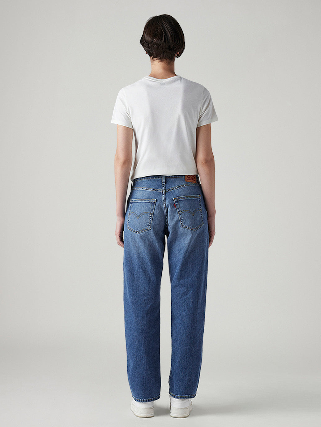 Women's 94 Med Indigo Baggy Fit High Rise Jeans