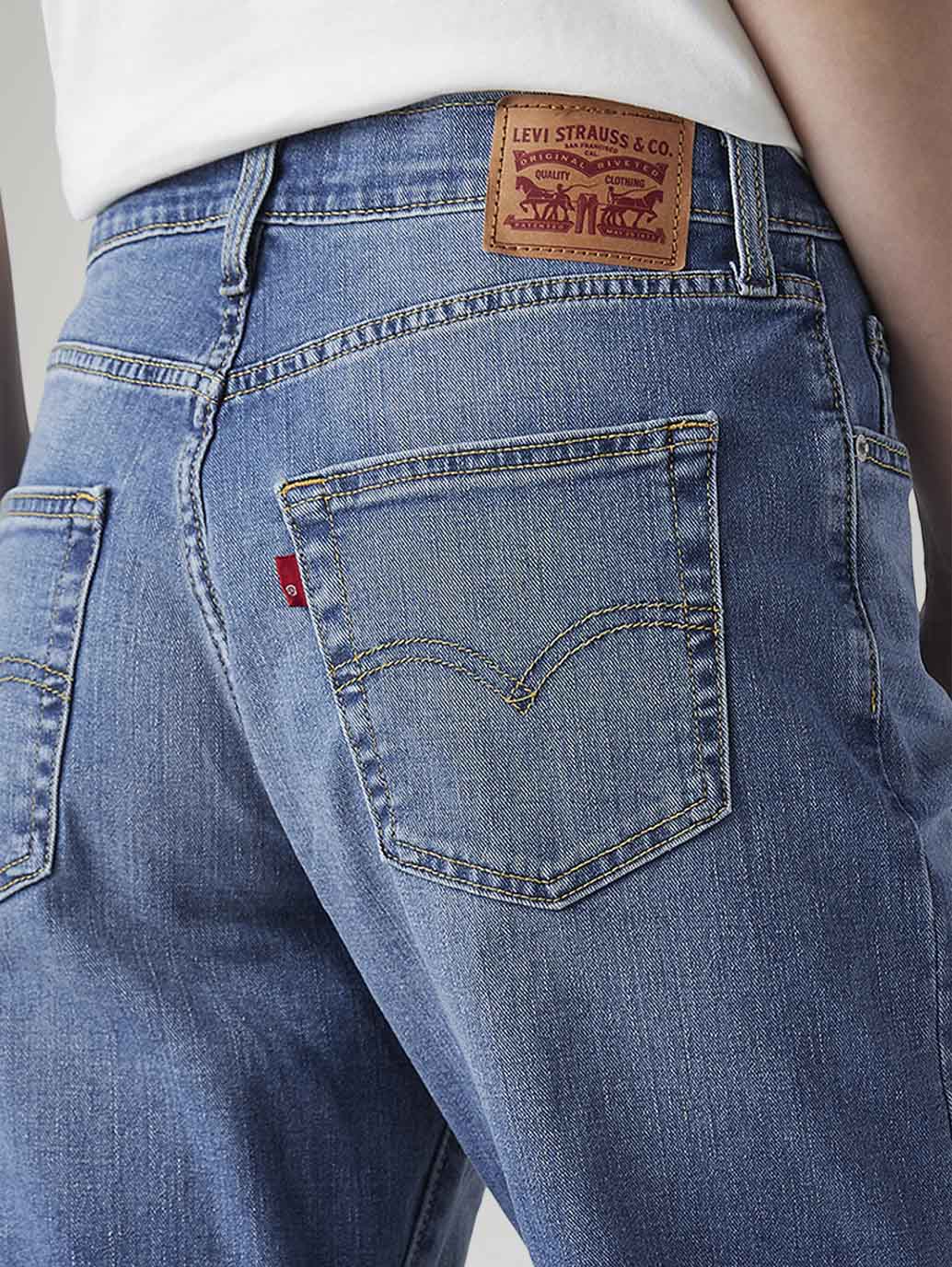 Women's 94 Med Indigo Baggy Fit High Rise Jeans