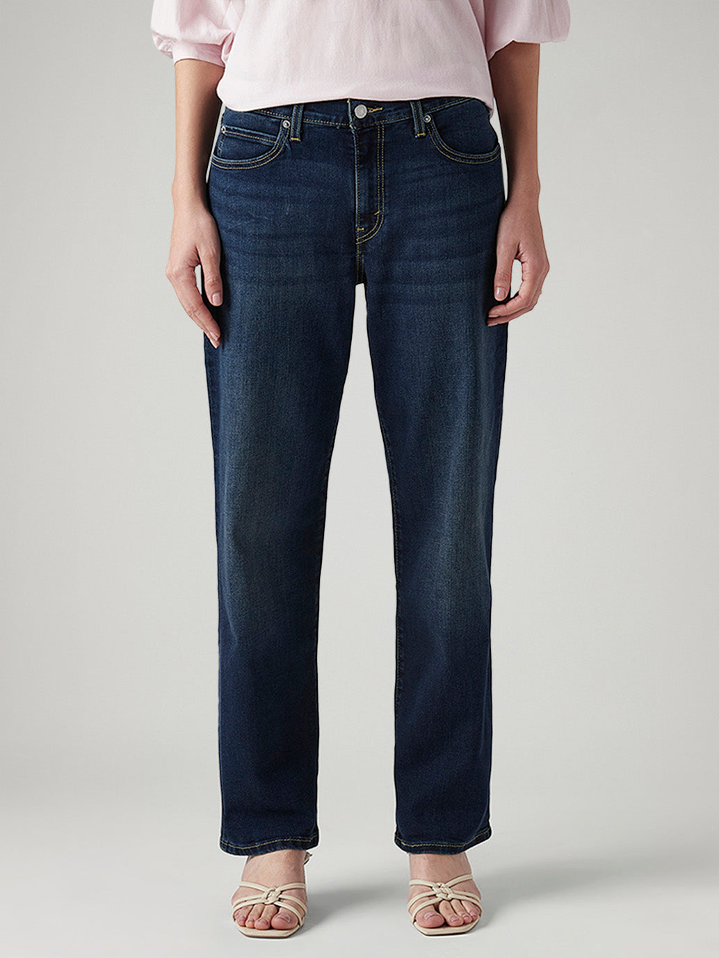 Women's 94 Dark Blue Baggy Fit Mid Rise Jeans
