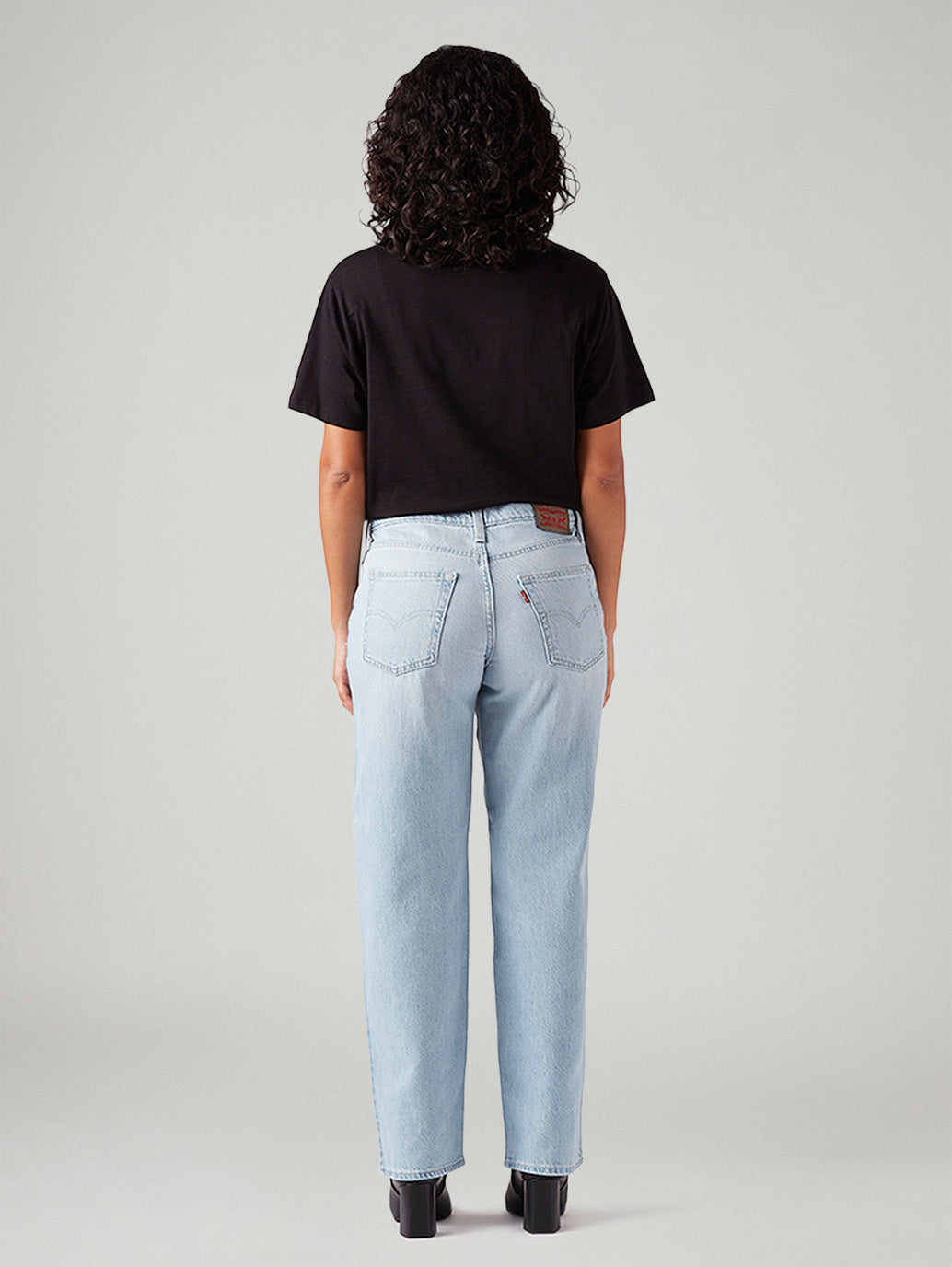 Women's 94 Light Blue Baggy Fit Mid Rise Jeans