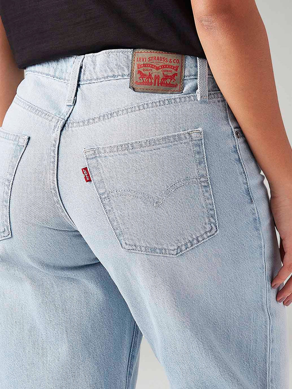 Women's 94 Light Blue Baggy Fit Mid Rise Jeans