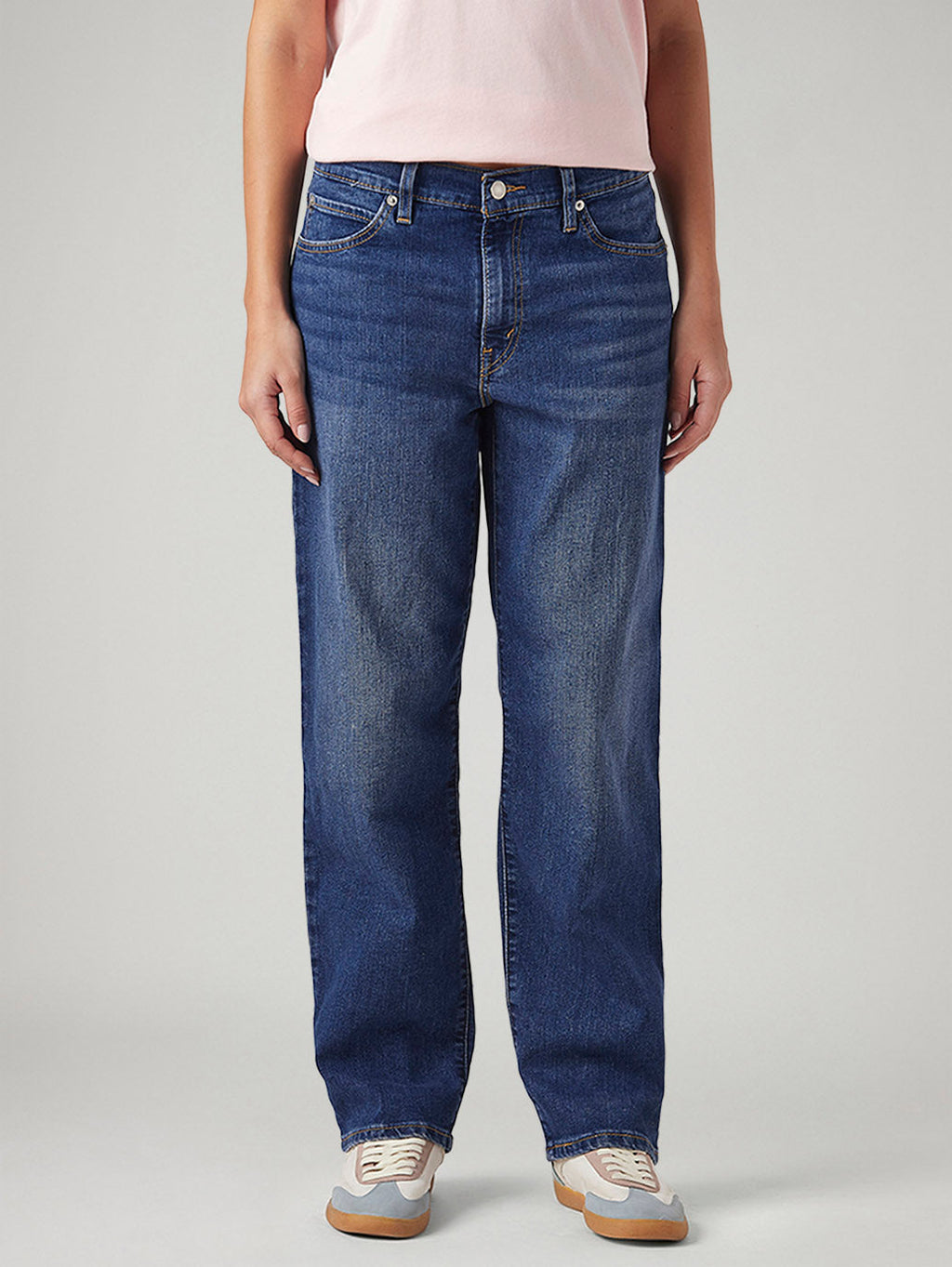 Women's 94 Blue Baggy Fit High Rise Jeans