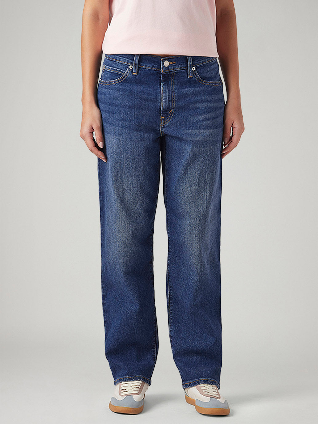 Women's 94 Blue Baggy Fit High Rise Jeans