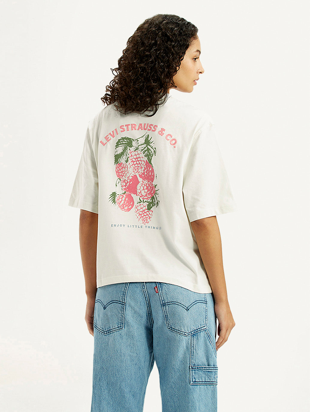 Women's Graphic Print Off White Relaxed Fit T-shirt