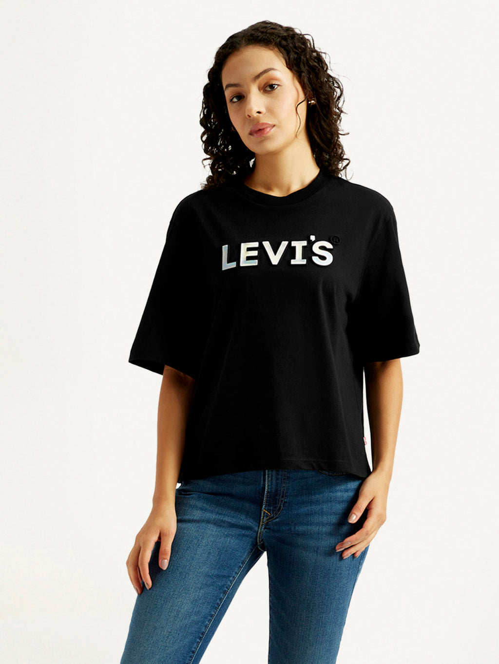 Women's Brand Logo Relaxed Fit T-shirt