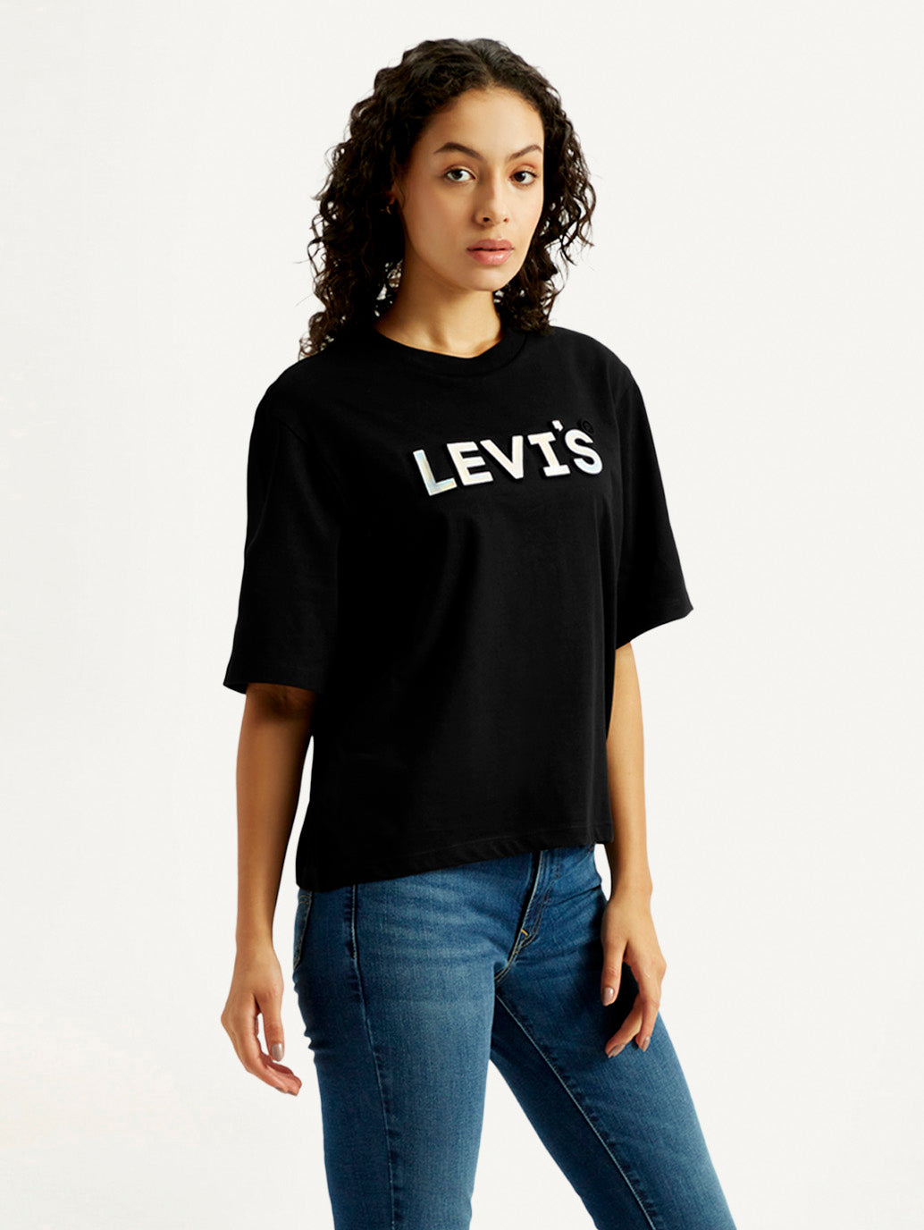 Women's Brand Logo Relaxed Fit T-shirt