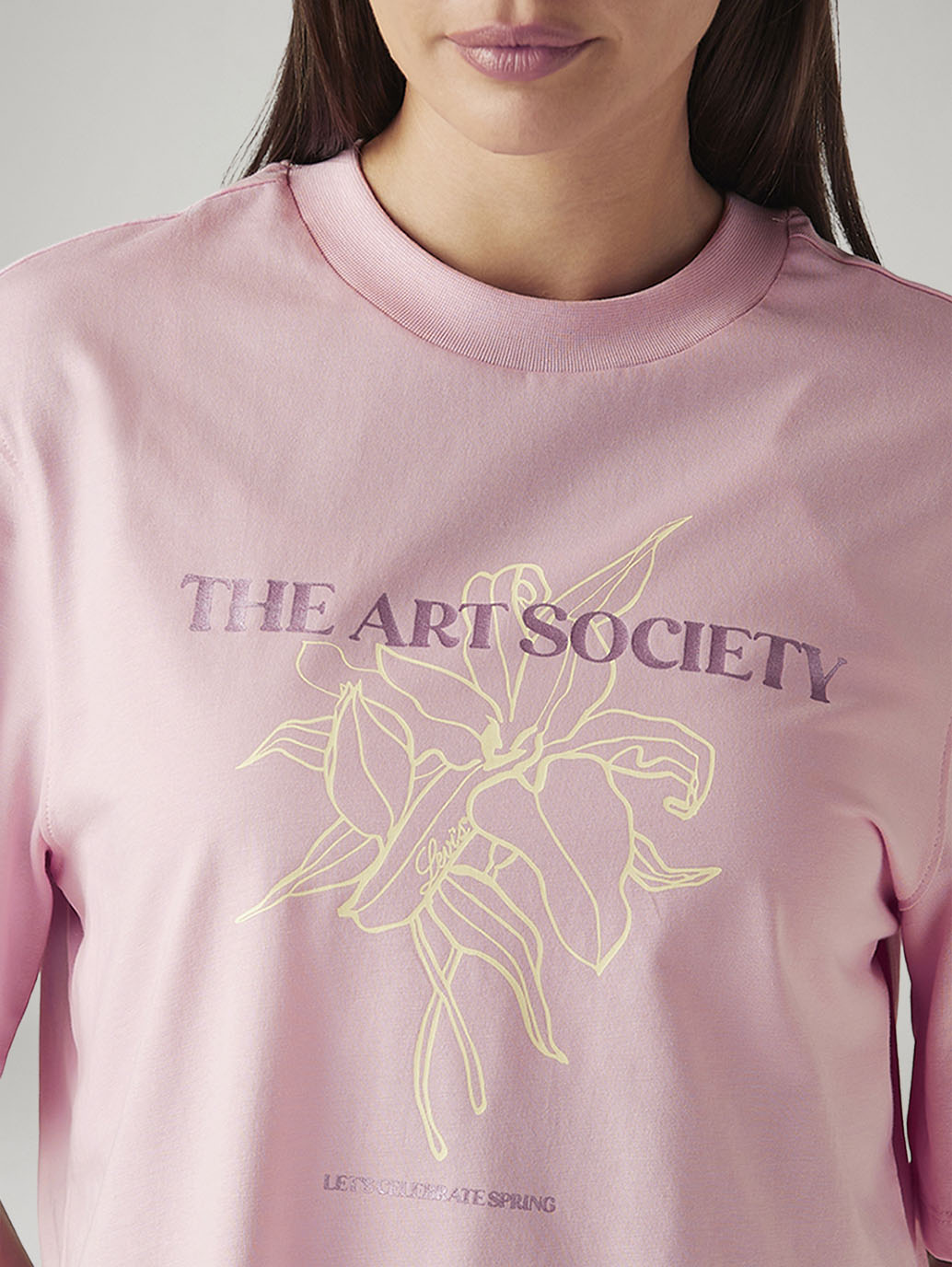 Women's Graphic Print Pink Relaxed Fit T-shirt