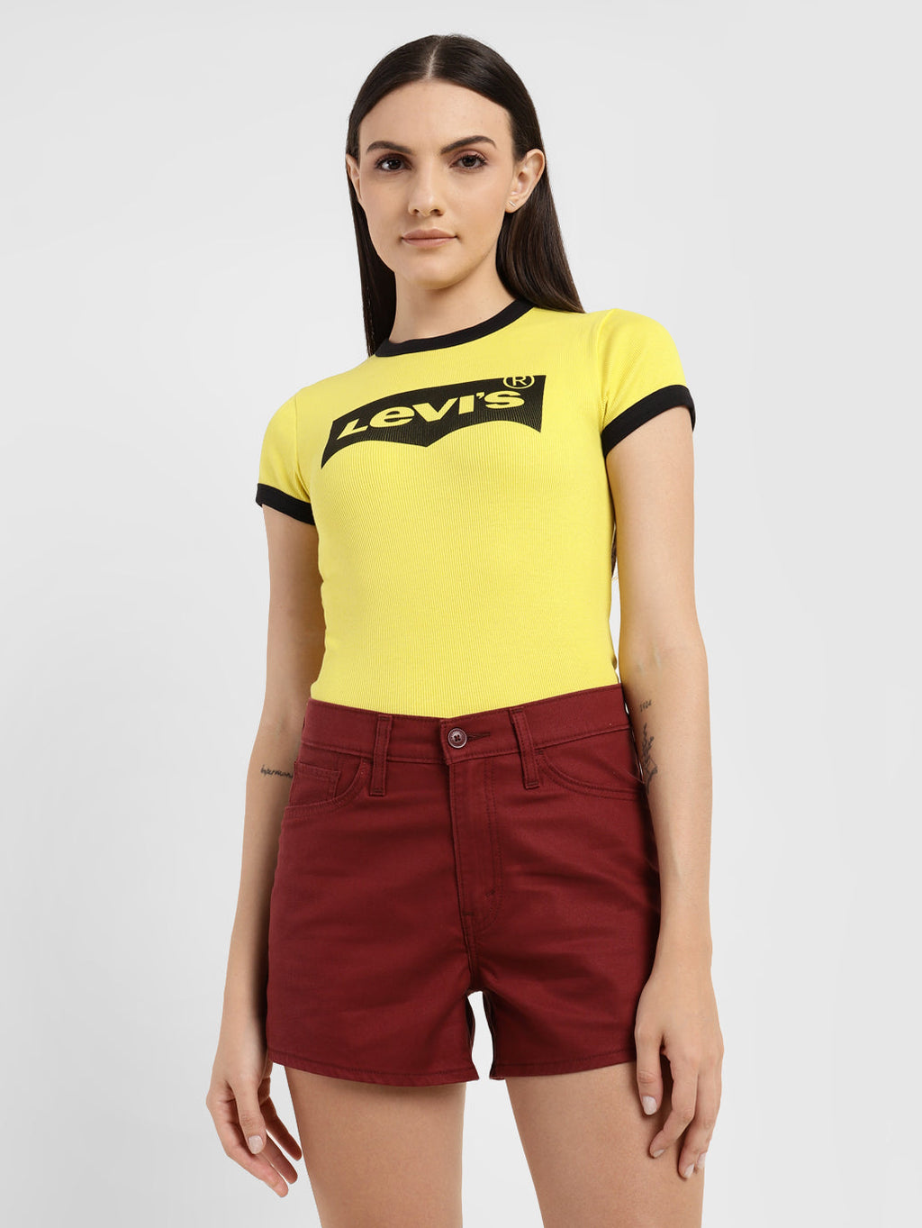 Women's Brand Logo Slim Fit T-shirt